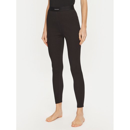 Calvin Klein Underwear Legginsy 000QS7220E Czarny Slim Fit ze sklepu MODIVO w kategorii Piżamy damskie - zdjęcie 182645565