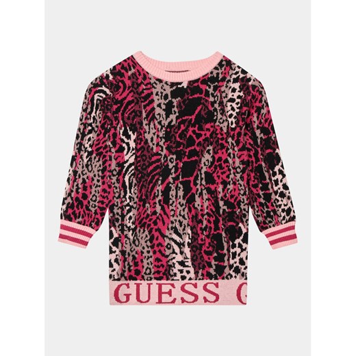 Guess Sukienka dzianinowa K3BK04 Z3AH0 Beżowy Regular Fit ze sklepu MODIVO w kategorii Sukienki dziewczęce - zdjęcie 182645626