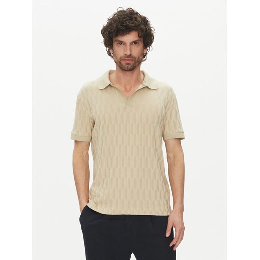 Marciano Guess Polo 5GHP03 6326A Beżowy Regular Fit ze sklepu MODIVO w kategorii T-shirty męskie - zdjęcie 182645649