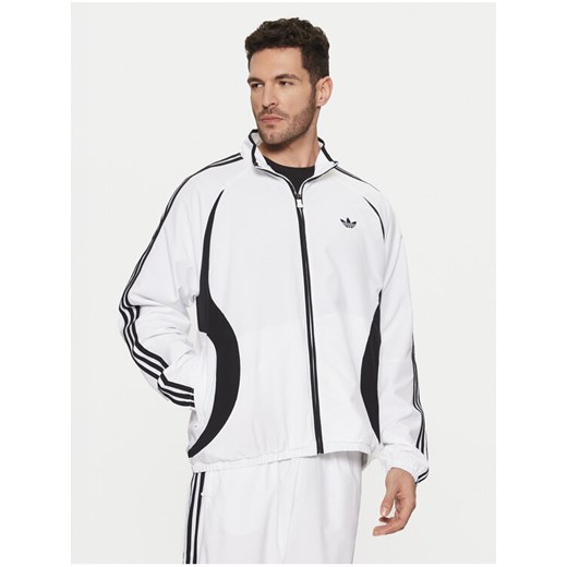 adidas Bluza adicolor Teamgeist JP1116 Biały Regular Fit ze sklepu MODIVO w kategorii Bluzy męskie - zdjęcie 182645719