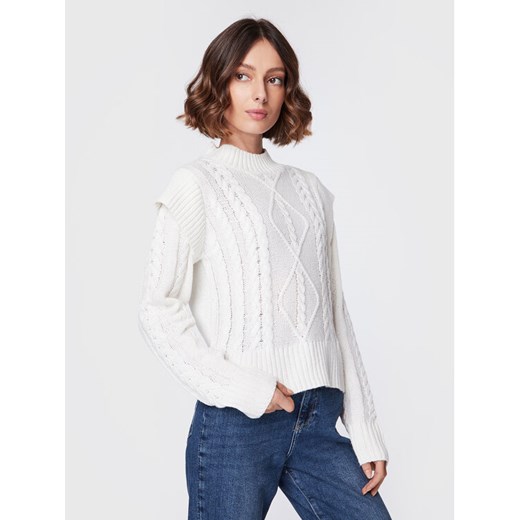 Brave Soul Sweter LK-248MAGGIE Écru Regular Fit ze sklepu MODIVO w kategorii Swetry damskie - zdjęcie 182645745