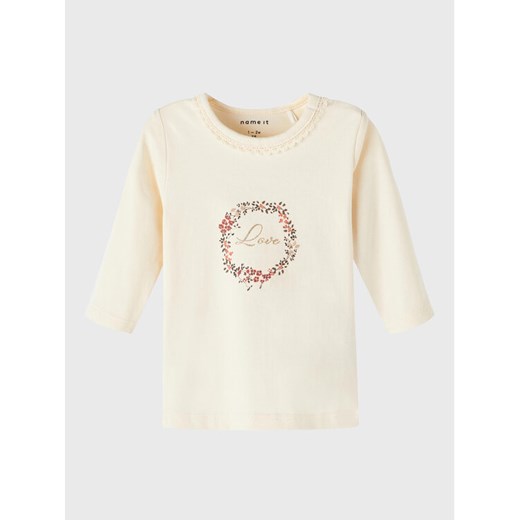 NAME IT Bluzka 13210028 Écru Regular Fit ze sklepu MODIVO w kategorii Kaftaniki i bluzki - zdjęcie 182645746