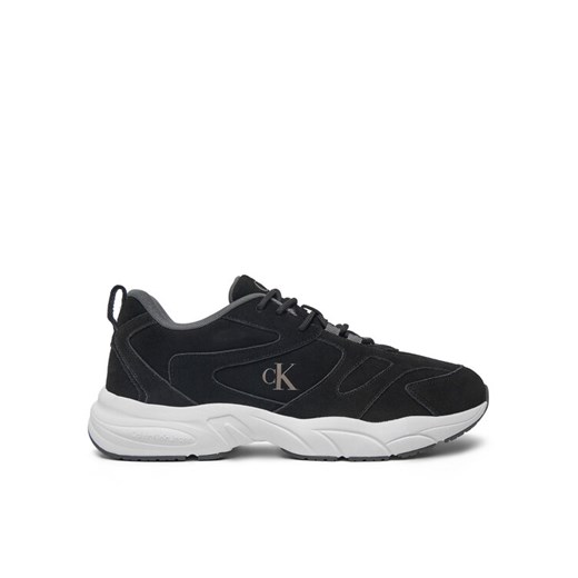 Calvin Klein Jeans Sneakersy Retro Tennis Low Mg Mix Media YM0YM01171 Czarny ze sklepu MODIVO w kategorii Buty sportowe męskie - zdjęcie 182645765