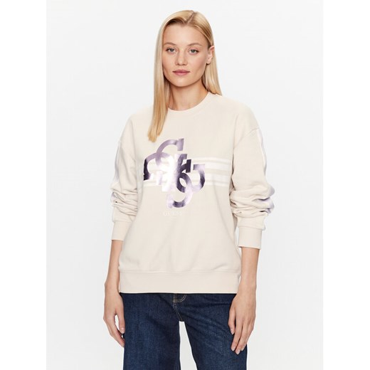 Guess Bluza V3YQ17 KBV71 Écru Regular Fit ze sklepu MODIVO w kategorii Bluzy damskie - zdjęcie 182645769