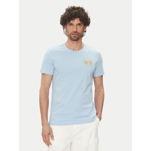 La Martina T-Shirt Vernie MAR009 JS206 Błękitny Regular Fit ze sklepu MODIVO w kategorii T-shirty męskie - zdjęcie 182645887