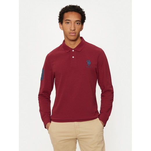U.S. Polo Assn. Polo MUP1935 Czerwony Regular Fit ze sklepu MODIVO w kategorii T-shirty męskie - zdjęcie 182645905