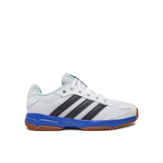 adidas Buty halowe Stabil Jr IE1087 Biały ze sklepu MODIVO w kategorii Buty sportowe damskie - zdjęcie 182645995