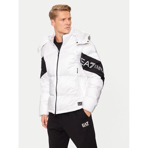 EA7 Emporio Armani Kurtka puchowa 6DPB33 PNEOZ 1100 Biały Regular Fit ze sklepu MODIVO w kategorii Kurtki męskie - zdjęcie 182646028