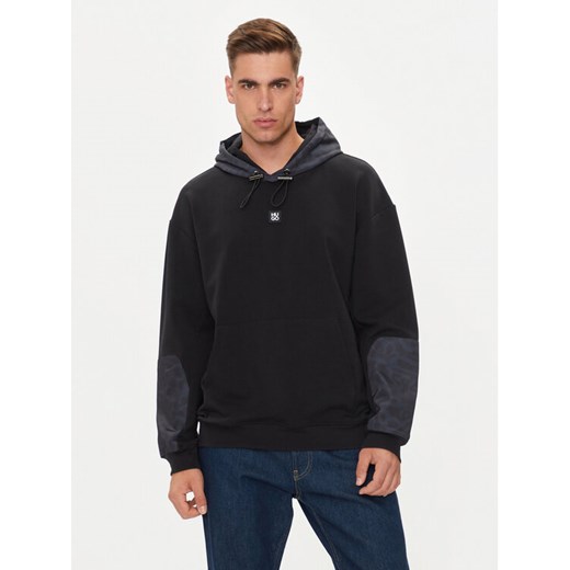 Hugo Bluza Ditcheno 50516719 Czarny Relaxed Fit ze sklepu MODIVO w kategorii Bluzy męskie - zdjęcie 182646035