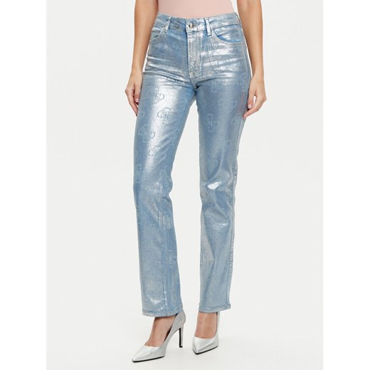 Guess Jeansy W5RA0J D5JS1 Niebieski Regular Fit ze sklepu MODIVO w kategorii Jeansy damskie - zdjęcie 182646099