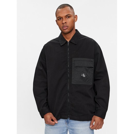 Calvin Klein Jeans Kurtka przejściowa Mix Media J30J324617 Czarny Regular Fit ze sklepu MODIVO w kategorii Kurtki męskie - zdjęcie 182646136