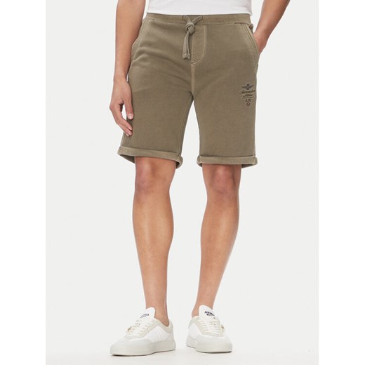 Aeronautica Militare Szorty sportowe 251BF016F583 Khaki Regular Fit ze sklepu MODIVO w kategorii Spodenki męskie - zdjęcie 182646209