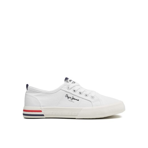 Pepe Jeans Tenisówki Brady Basic G PGS30561 Biały ze sklepu MODIVO w kategorii Trampki dziecięce - zdjęcie 182646267