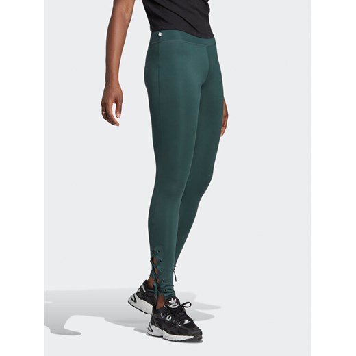 adidas Legginsy Always Original HK5078 Zielony Tight Fit ze sklepu MODIVO w kategorii Spodnie damskie - zdjęcie 182646285