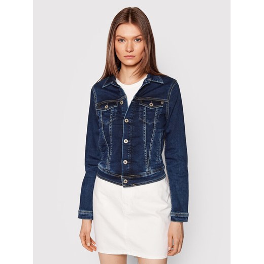 Pepe Jeans Kurtka jeansowa GYMDIGO Core PL402052 Granatowy Regular Fit ze sklepu MODIVO w kategorii Kurtki damskie - zdjęcie 182646306