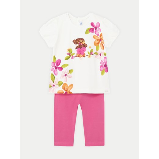Mayoral Komplet t-shirt i legginsy 01736 Różowy Regular Fit ze sklepu MODIVO w kategorii Komplety niemowlęce - zdjęcie 182646309