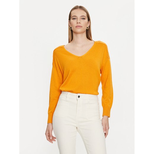 Morgan Sweter 241-MOLLI Pomarańczowy Regular Fit ze sklepu MODIVO w kategorii Swetry damskie - zdjęcie 182646337