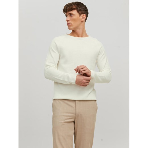 Jack&Jones Sweter 12157321 Écru Regular Fit ze sklepu MODIVO w kategorii Swetry męskie - zdjęcie 182646345