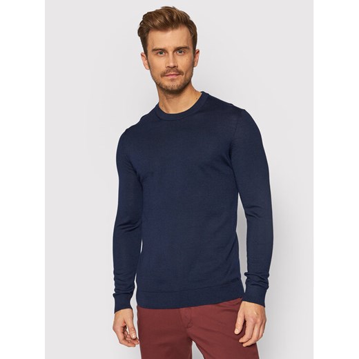 Selected Homme Sweter Town 16079772 Granatowy Regular Fit ze sklepu MODIVO w kategorii Swetry męskie - zdjęcie 182646389