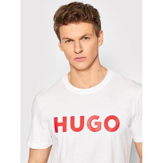 Hugo T-Shirt Dulivio 50467556 Biały Regular Fit ze sklepu MODIVO w kategorii T-shirty męskie - zdjęcie 182646406