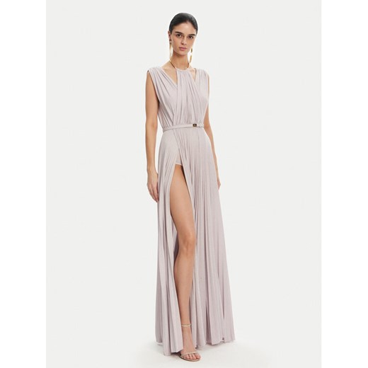 Elisabetta Franchi Sukienka wieczorowa AB-R21-52E2 Fioletowy Regular Fit ze sklepu MODIVO w kategorii Sukienki - zdjęcie 182646415
