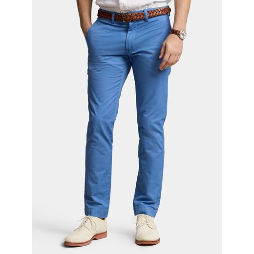 Polo Ralph Lauren Chinosy 710704176107 Niebieski Slim Fit ze sklepu MODIVO w kategorii Spodnie męskie - zdjęcie 182646509