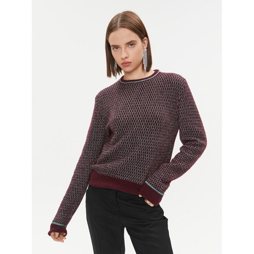 Pinko Sweter Scimpanze 102226 A1BH Bordowy Regular Fit ze sklepu MODIVO w kategorii Swetry damskie - zdjęcie 182646528