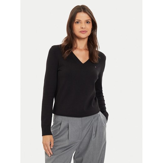 Tommy Hilfiger Sweter WW0WW40098 Czarny Regular Fit ze sklepu MODIVO w kategorii Swetry damskie - zdjęcie 182646669