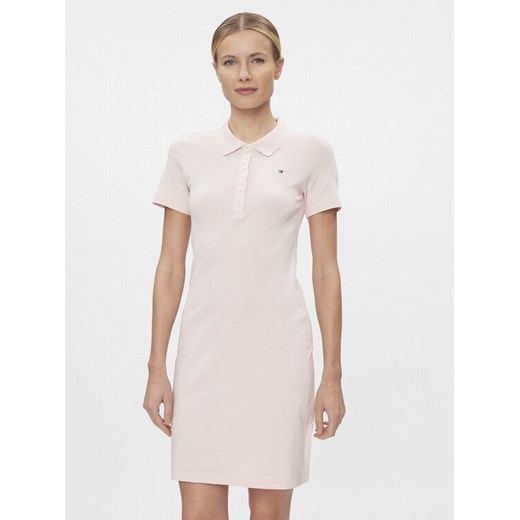 Tommy Hilfiger Sukienka codzienna 1985 WW0WW37853 Różowy Slim Fit ze sklepu MODIVO w kategorii Sukienki - zdjęcie 182646687
