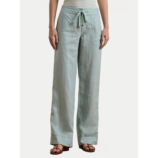 LAUREN RALPH LAUREN Spodnie materiałowe 200735136021 Błękitny Regular Fit ze sklepu MODIVO w kategorii Spodnie damskie - zdjęcie 182646688