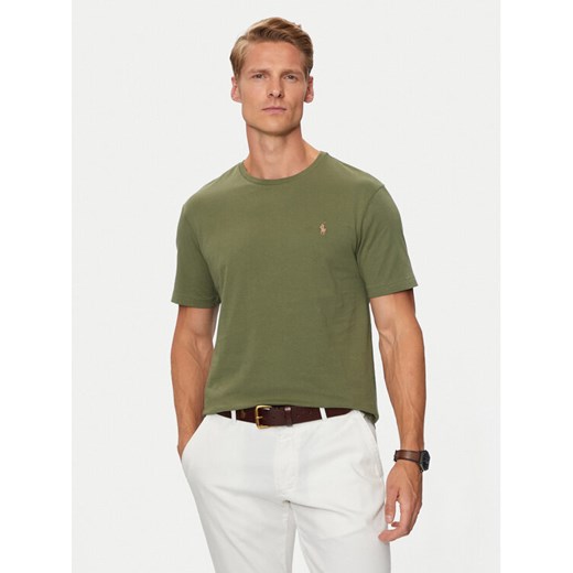 Polo Ralph Lauren T-Shirt 710671438389 Zielony Custom Slim Fit ze sklepu MODIVO w kategorii T-shirty męskie - zdjęcie 182646719