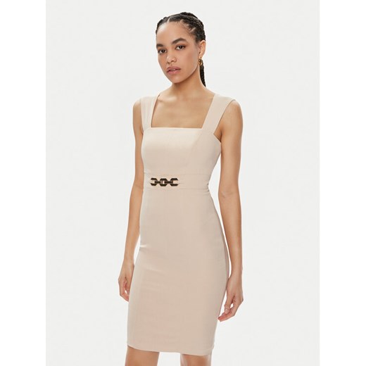 Marciano Guess Sukienka koktajlowa Norah 4GGK44 7074A Beżowy Slim Fit ze sklepu MODIVO w kategorii Sukienki - zdjęcie 182646758