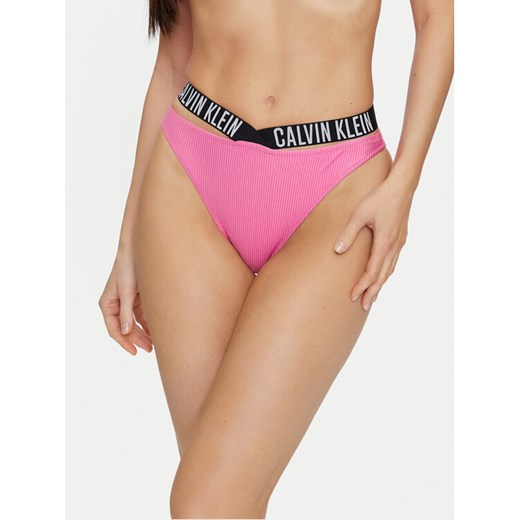 Calvin Klein Swimwear Dół od bikini KW0KW02391 Różowy ze sklepu MODIVO w kategorii Stroje kąpielowe - zdjęcie 182646799
