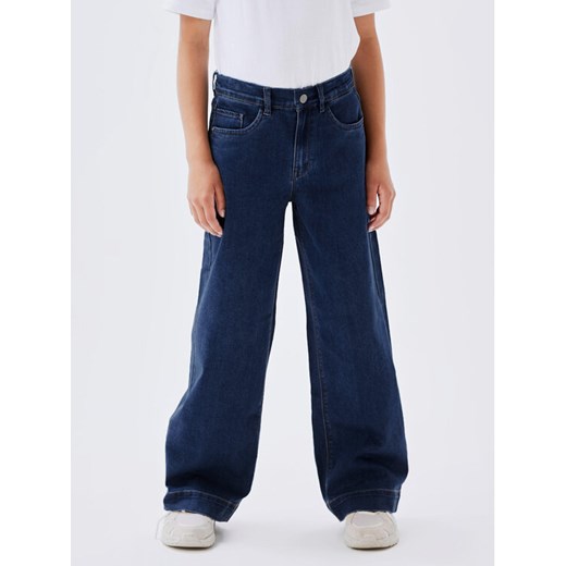 NAME IT Jeansy 13211701 Granatowy Wide Leg ze sklepu MODIVO w kategorii Spodnie dziewczęce - zdjęcie 182646969