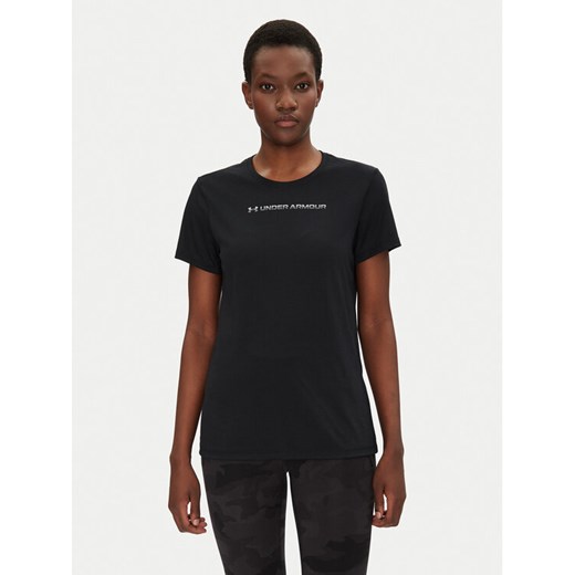 Under Armour Koszulka techniczna Tech Pth Graphic SSC 1389726 Czarny Regular Fit ze sklepu MODIVO w kategorii Bluzki damskie - zdjęcie 182646975