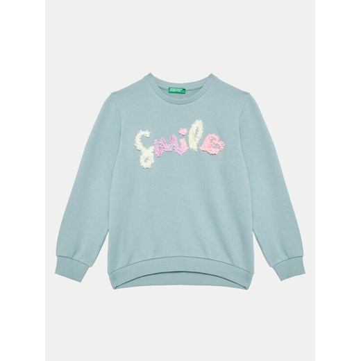 United Colors Of Benetton Bluza 3J68G10FU Błękitny Regular Fit ze sklepu MODIVO w kategorii Bluzy dziewczęce - zdjęcie 182646976