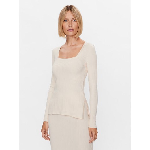 Max Mara Leisure Sweter Timore 23336603 Écru Slim Fit ze sklepu MODIVO w kategorii Swetry damskie - zdjęcie 182647006