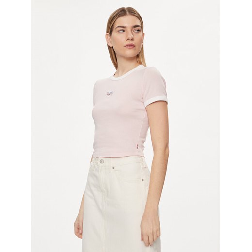 Levi's® T-Shirt Graphic Ringer A3523-0060 Różowy Slim Fit ze sklepu MODIVO w kategorii Bluzki damskie - zdjęcie 182647237