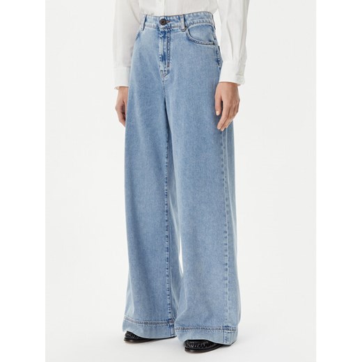 Weekend Max Mara Jeansy Vega 2515181061 Niebieski Wide Leg ze sklepu MODIVO w kategorii Jeansy damskie - zdjęcie 182647256