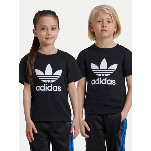adidas T-Shirt adicolor Trefoil IY2385 Czarny Regular Fit ze sklepu MODIVO w kategorii Bluzki dziewczęce - zdjęcie 182647316
