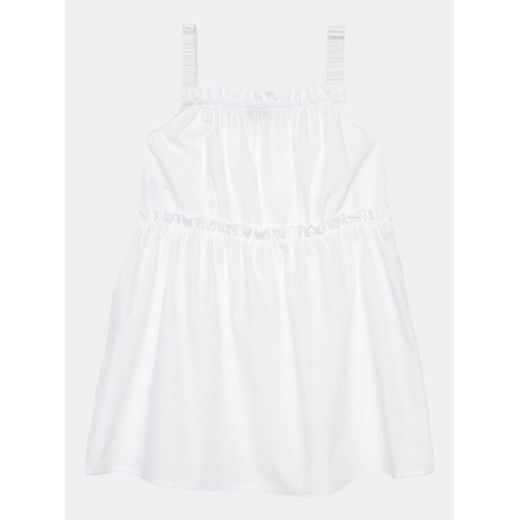 United Colors Of Benetton Sukienka codzienna 4EW7GV00T Biały Regular Fit ze sklepu MODIVO w kategorii Ubranka do chrztu - zdjęcie 182647335