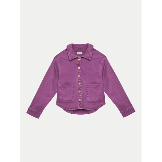 Kids ONLY Kurtka jeansowa Jasje 15339604 Fioletowy Regular Fit ze sklepu MODIVO w kategorii Kurtki dziewczęce - zdjęcie 182647376