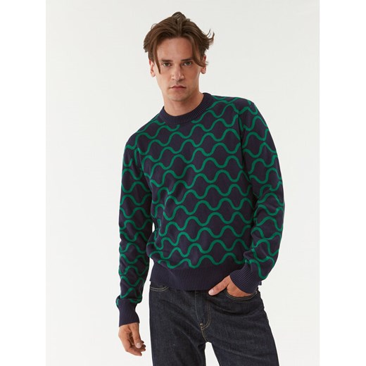 United Colors Of Benetton Sweter 1094K104X Granatowy Regular Fit ze sklepu MODIVO w kategorii Swetry męskie - zdjęcie 182647405