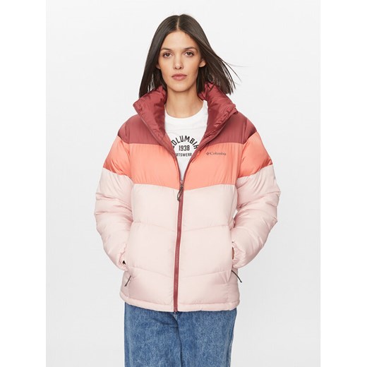 Columbia Kurtka zimowa Puffect™ Color Blocked Jacket Czerwony Regular Fit ze sklepu MODIVO w kategorii Kurtki damskie - zdjęcie 182647407