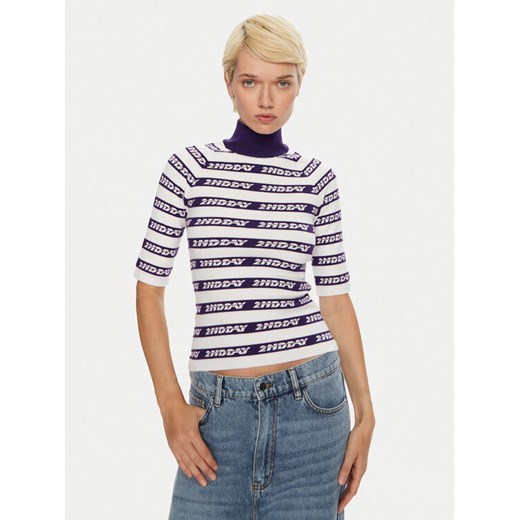 2NDDAY Sweter Matt 2245345404 Niebieski Slim Fit ze sklepu MODIVO w kategorii Swetry damskie - zdjęcie 182647476
