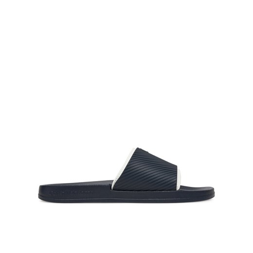 Calvin Klein Jeans Klapki Slide Rubber Neoprene Text YM0YM01234 Granatowy ze sklepu MODIVO w kategorii Klapki męskie - zdjęcie 182647558