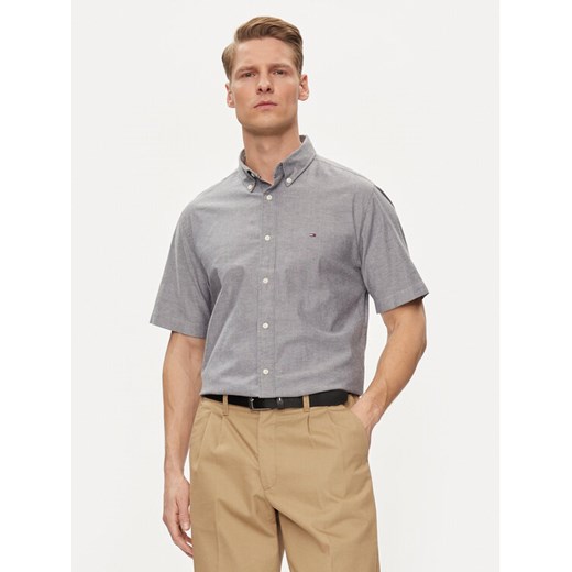 Tommy Hilfiger Koszula 1985 MW0MW33810 Szary Slim Fit ze sklepu MODIVO w kategorii Koszule męskie - zdjęcie 182647675
