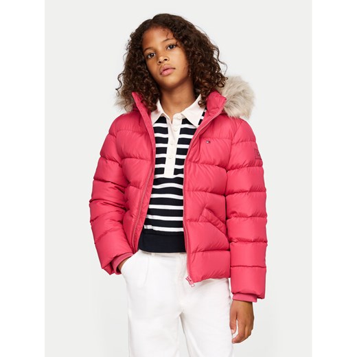 Tommy Hilfiger Kurtka puchowa Essential KG0KG07399 D Różowy Regular Fit ze sklepu MODIVO w kategorii Kurtki dziewczęce - zdjęcie 182647685