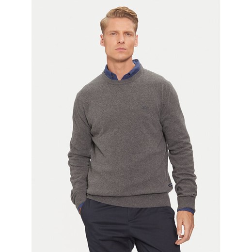 La Martina Sweter ZMS024 YW106 Szary Regular Fit ze sklepu MODIVO w kategorii Swetry męskie - zdjęcie 182647708