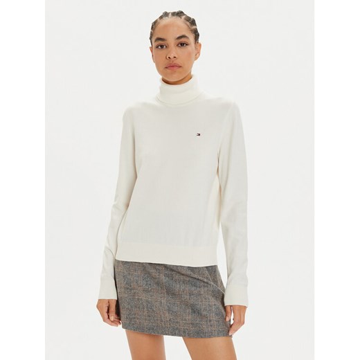 Tommy Hilfiger Golf WW0WW43211 Écru Regular Fit ze sklepu MODIVO w kategorii Swetry damskie - zdjęcie 182647718